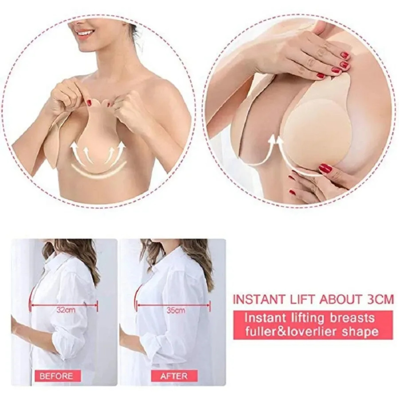 Bra push up wanita, BH silikon - Strapless Bra Adhesive ulasan dan harga